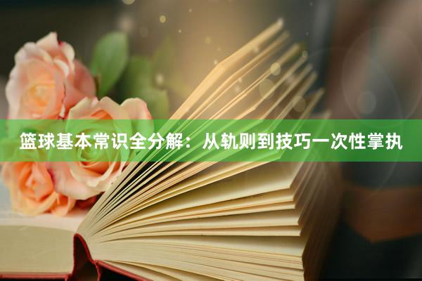 篮球基本常识全分解：从轨则到技巧一次性掌执